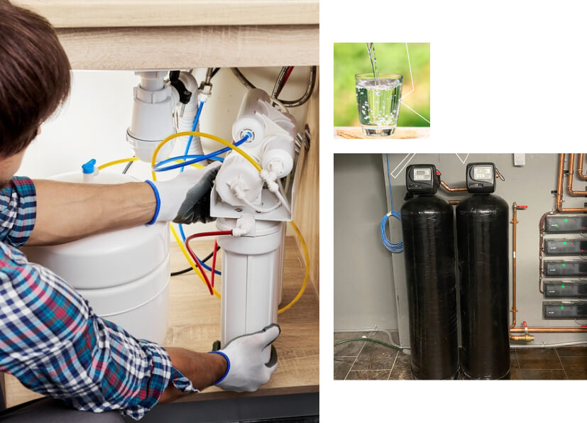 professional water filtration installation